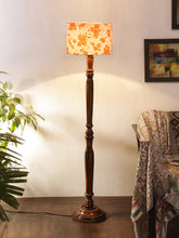 Multicolor Cotton Wooden floor Lamp